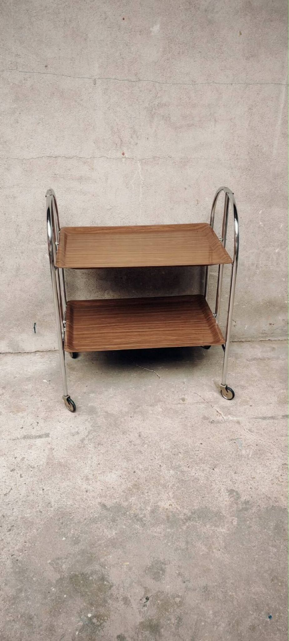 Table roulante et pliable années 70