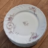 Set of eight Limoges porcelain plates