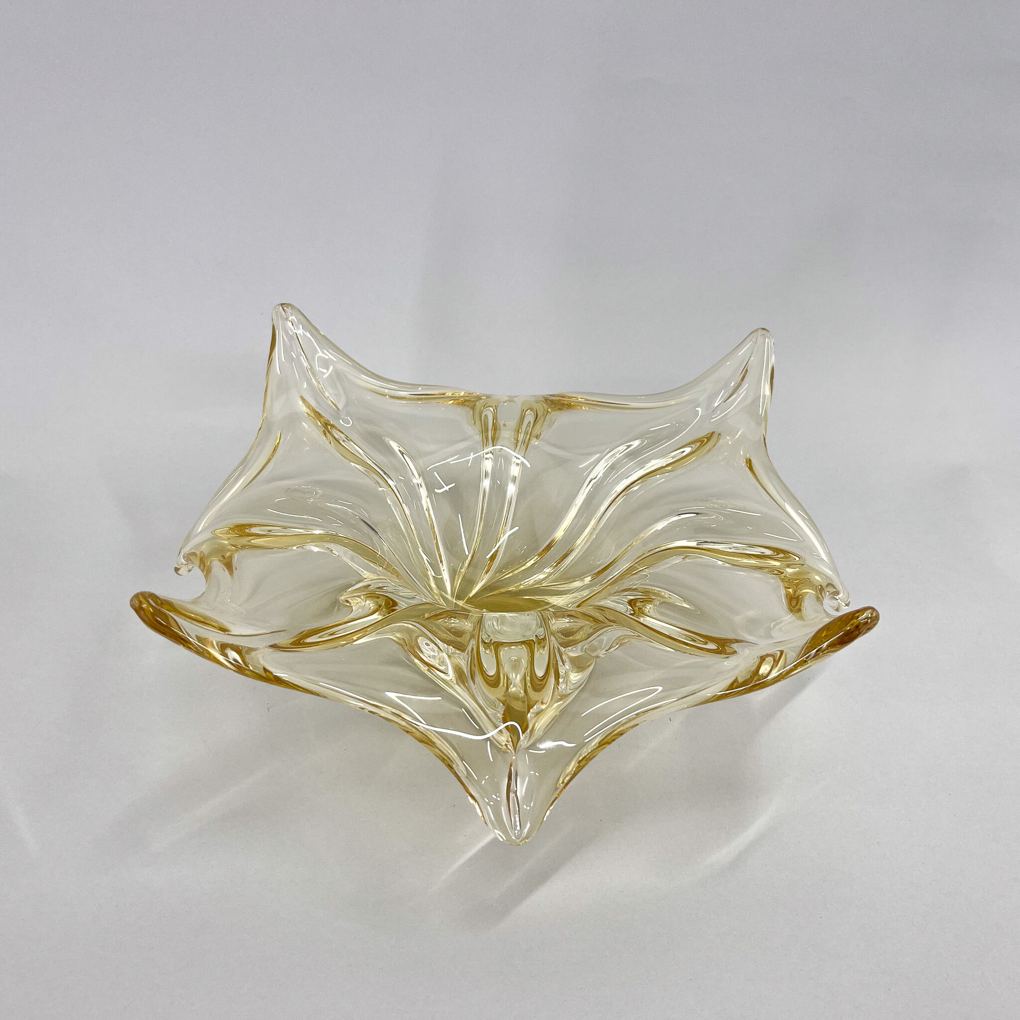 Czech Art Glass Bowl by Josef Hospodka for Chribska Glassworks, 1960s