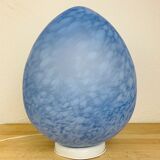 Domec egg lamp, blue speckled glass from Vianne, 70s