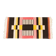 1950s Czech Geometric Wool Kilim Rug in Pink Black and Yellow