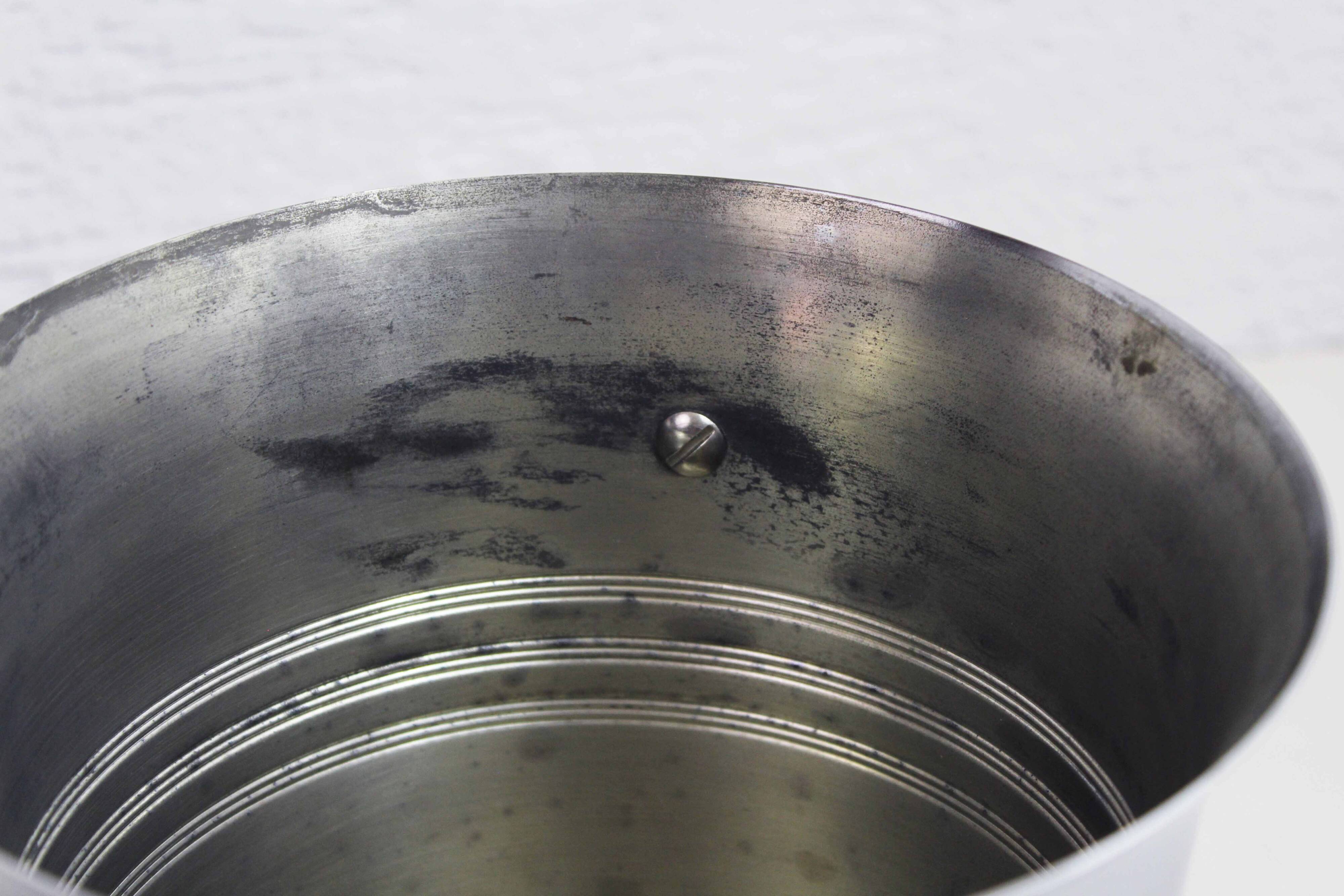 Stainless steel champagne bucket, France 1980