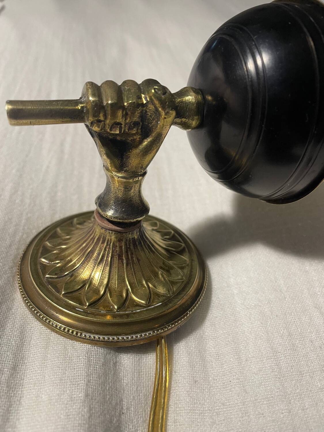 Art deco torchiere wall light