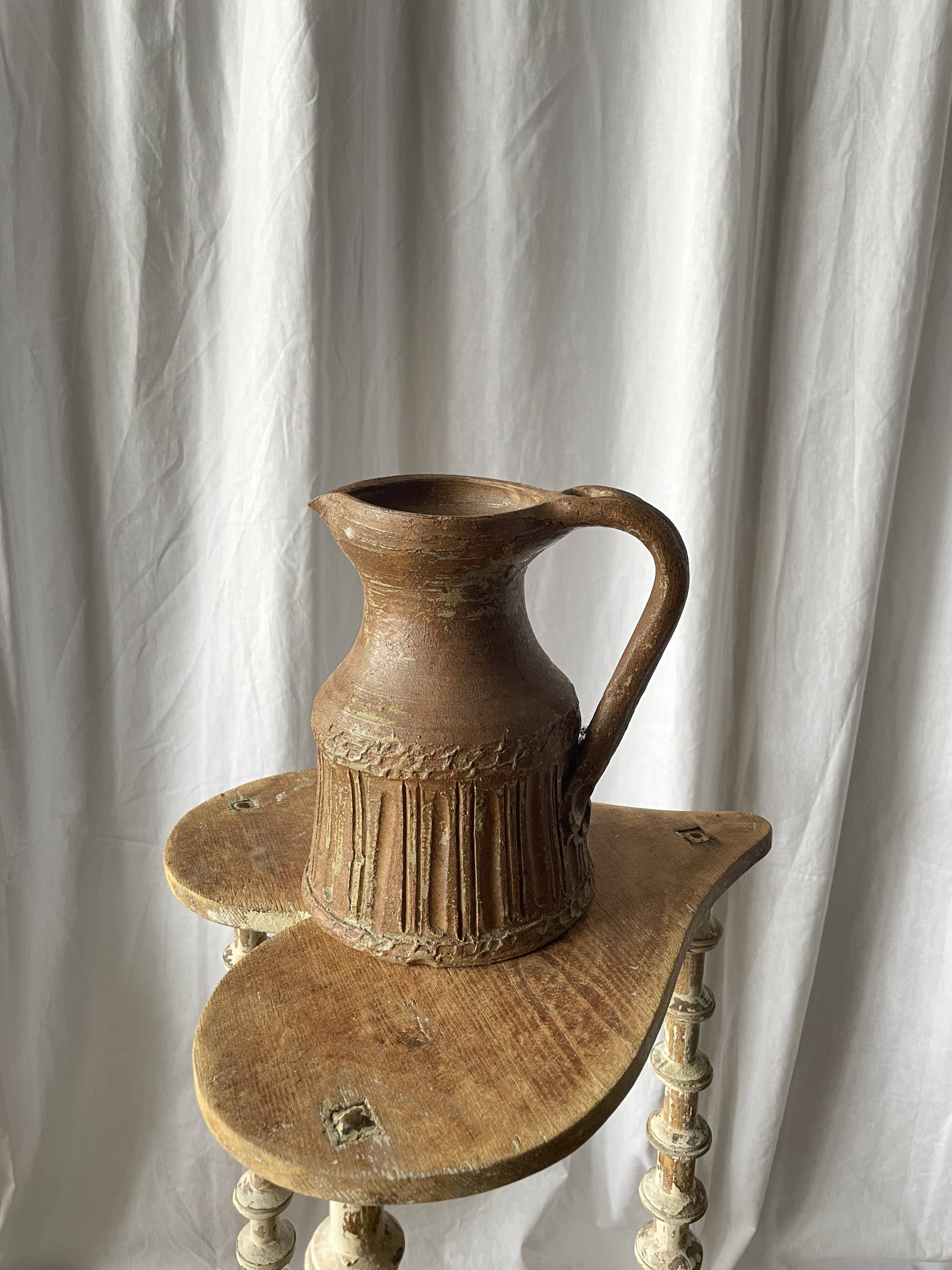 Stoneware jug Basque artisan pottery