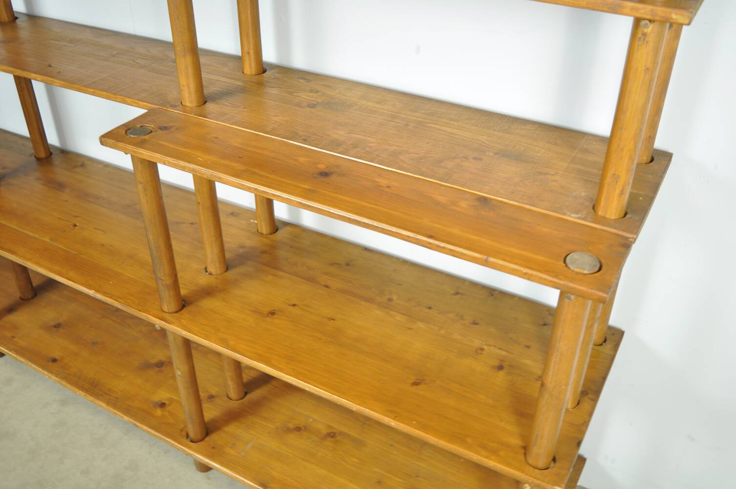 Handmade wooden bookshelf, 1960s