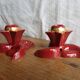 burgundy and gold candle holders