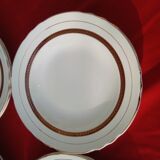 12 hollow tiles in faīence de Salins model Royat red diam 22 cl