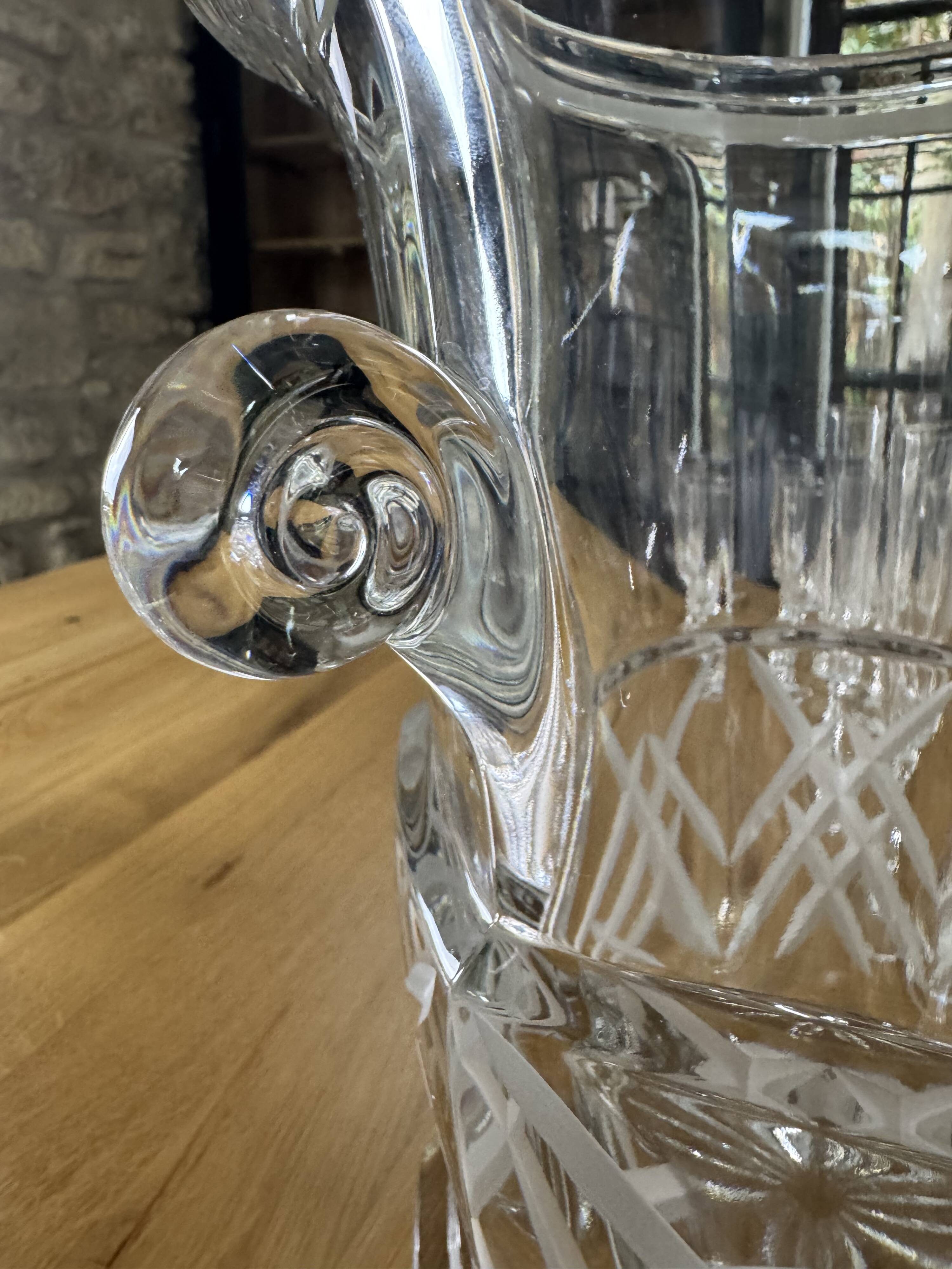 Seau à champagne en cristal
