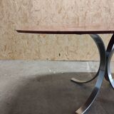 Oval dining table in red marble alicante techno