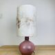 Pink ceramic ball lamp Vallauris, 60s, vintage
