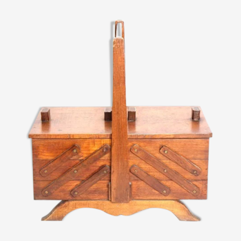 Wooden sewing cart