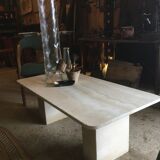 Travertine coffee table