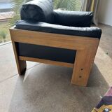 Set of 3-seater, 2-seater and 1-armchair sofas, Knoll Bastiano model,
