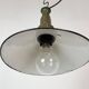 Industrial Petrol Enamel Military Pendant Lamp with Cast Aluminium Top