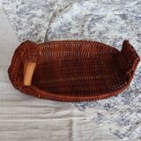 Vintage dark wicker duck basket