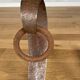 Pair of snake chenets and brutalist rings 1970 raw metal