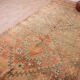 Peach Vintage Moroccan Rug 173 x 383 cm, Berber Wool Rug, Handmade Boho Rug