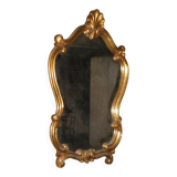 Large gilded mirror Louis XV style with shell.