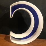 Letter C Vintage panel in Plexiglas