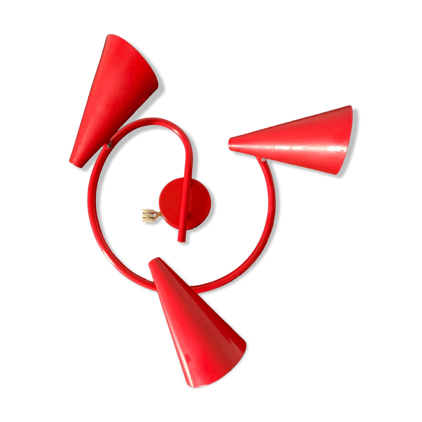 Red vintage wall lamp or ceiling lamp