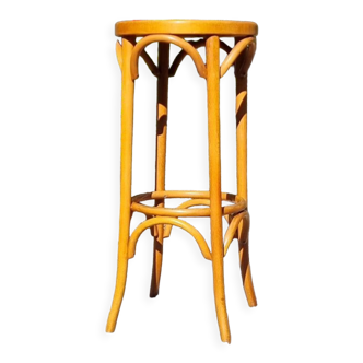 Curved wooden bar stool