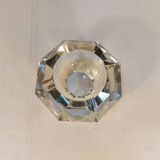 High octagonal diamond ashtray in solid crystal Flavio Poli style - 1970s
