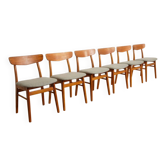 6 x dining chair | Farstrup | Model 210 | Reupholstered