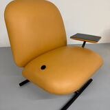 Fauteuil cuir design Jean Nouvel Pour Poltrona Frau fin 90 vintage