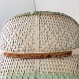 Wooden and wicker cradle from the 50s