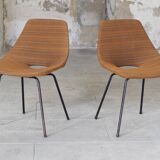 Pair of "barrel" chairs 1965 Pierre Guariche
