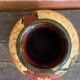 Vintage Polychrome Ceramic Ball Vase Flowers West Germany