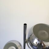 Eyeball chrome metal floor lamp
