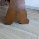 Old church organ bench in Art Nouveau style made of solid oak.