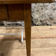 Rectangular wooden farmhouse table or rustic desk with antique drawer