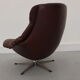 Swivel armchair and stool by h. w. klein for bramin, 1970s, set of 2