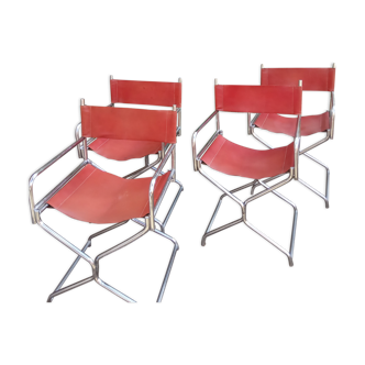 Lots de chaises vintage de "Metteur en scène" pliables