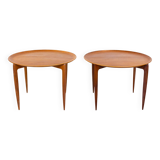 Pair of Danish Teak Model 4508 Tray Tables by Fritz Hansen, 1950s