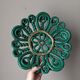 Vintage twisted artisan ceramic fruit bowl