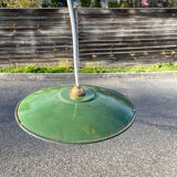 Green metal pendant light