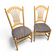 2 x rustic French country cottage side / dining chairs