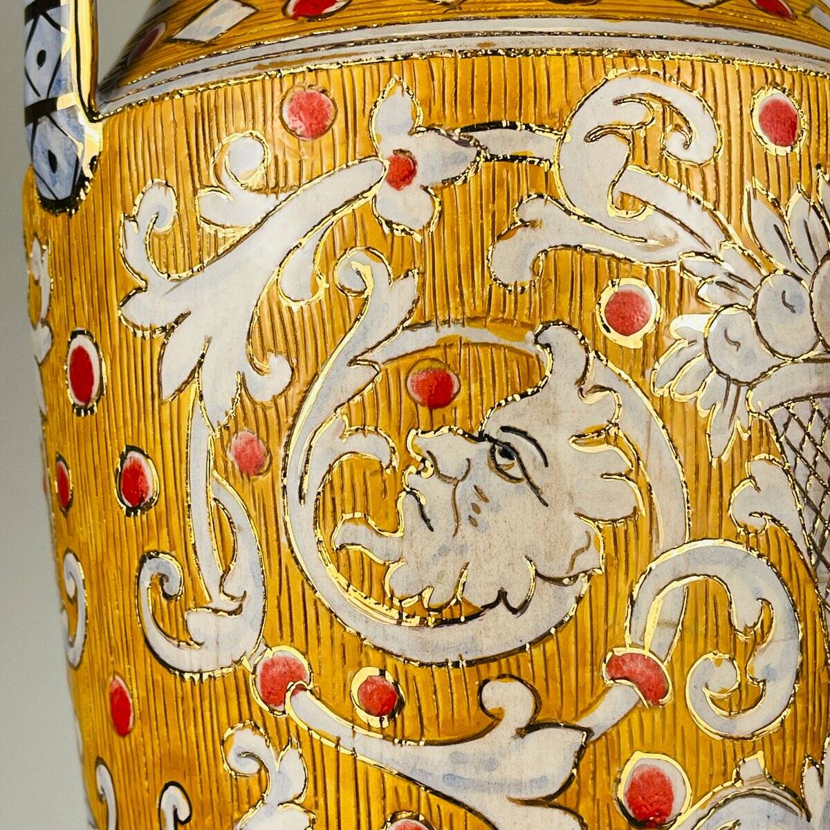 Antique ceramic vase by Serafino Volpi for Deruta, Italy, 1950s.