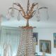 Lustre baroque véritable cristal de bohème et bronze 12 branches