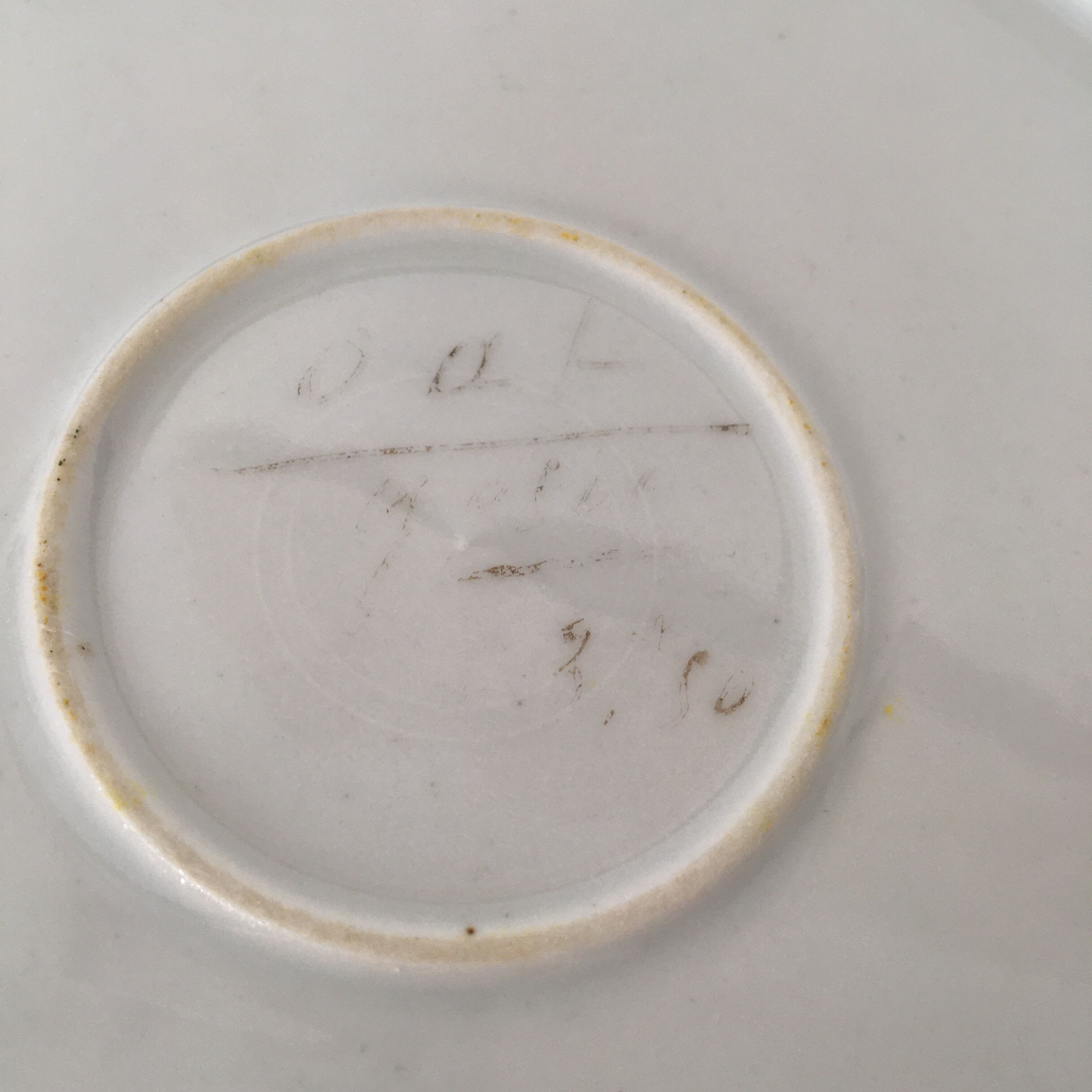 duo old service dishes in lantled porcelain
