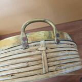 Gabriella Crespi (1922-2017) Rattan basket, tray, centerpiece