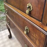 Bureau de pente Scriban en acajou époque fin XIXe Made in England