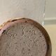 Pyrite stone flower holder signed – brutalist handmade ceramic 1970