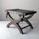 Colonial Curule Stool in Leather and Wrought Iron, Mexico, 1940s