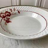 Hollow dish Saint-Amand small pink flowers 30s