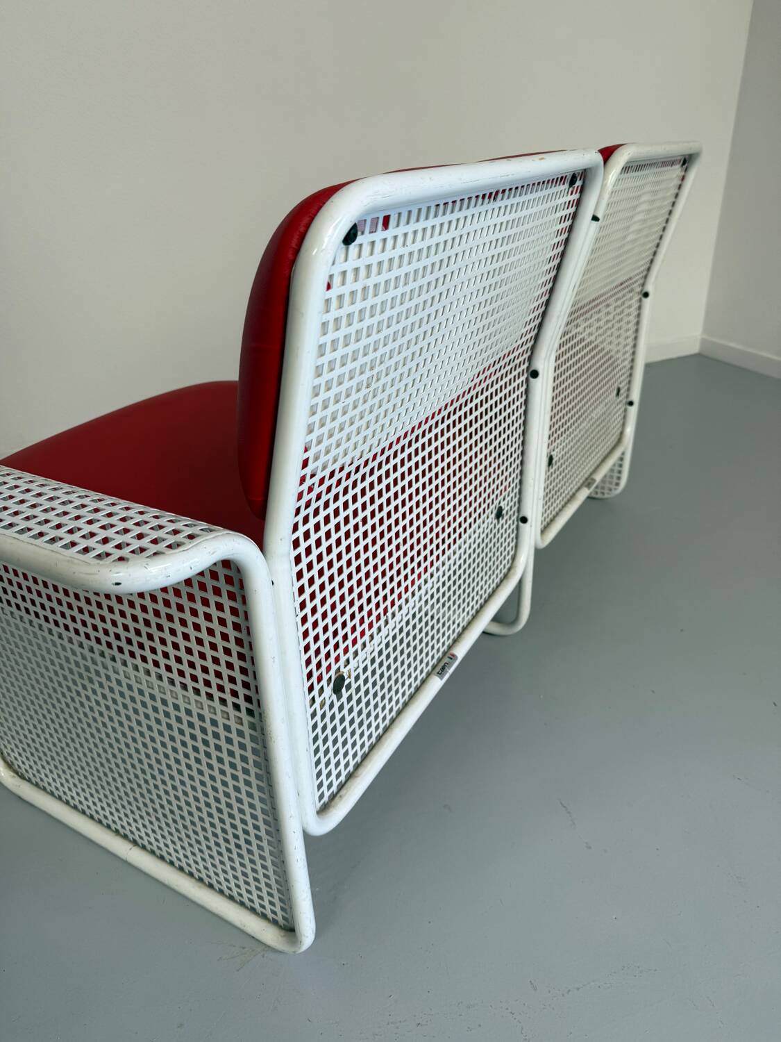 Old 2 seater sofa Italian design from the 70s Talin Vicenza metal per