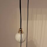 Suspension 3 lumières en opaline blanche